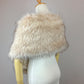 Blush with Black Tips Faux Fur Shawl (Lilian Blu02)