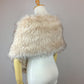Blush with Black Tips Faux Fur Shawl (Lilian Blu02)