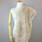 Blush with Black Tips Faux Fur Shawl (Lilian Blu02)