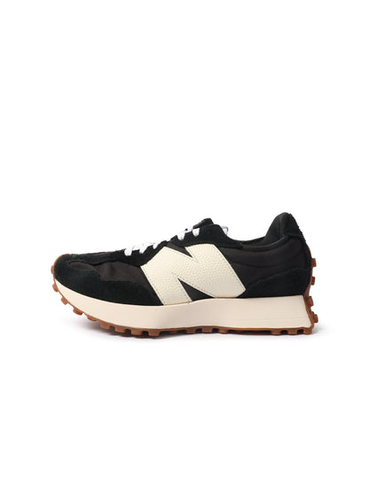 New Balance women's 327 sneakers in black and white