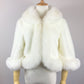 Ivory White Faux Fur Jacket with Sleelves (Chole Wht01)