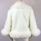 Ivory White Faux Fur Jacket with Sleelves (Chole Wht01)
