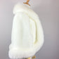 Ivory White Faux Fur Jacket with Sleelves (Chole Wht01)
