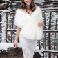 Ivory / White Fur Shawl (Lilian Ivy03)