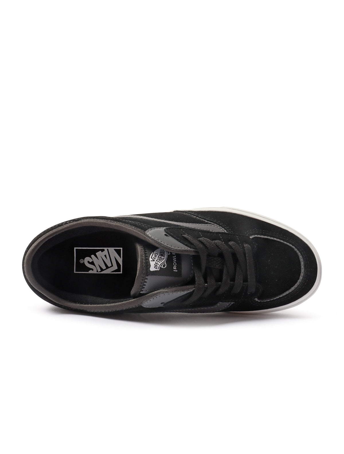 Denim Exchange Vans Rowley Classic men's footwear in black and grey suede sneakers
