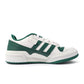 Men's Adidas Forum 84 Low sneakers in white and green, stylish footwear with classic design and green accents.