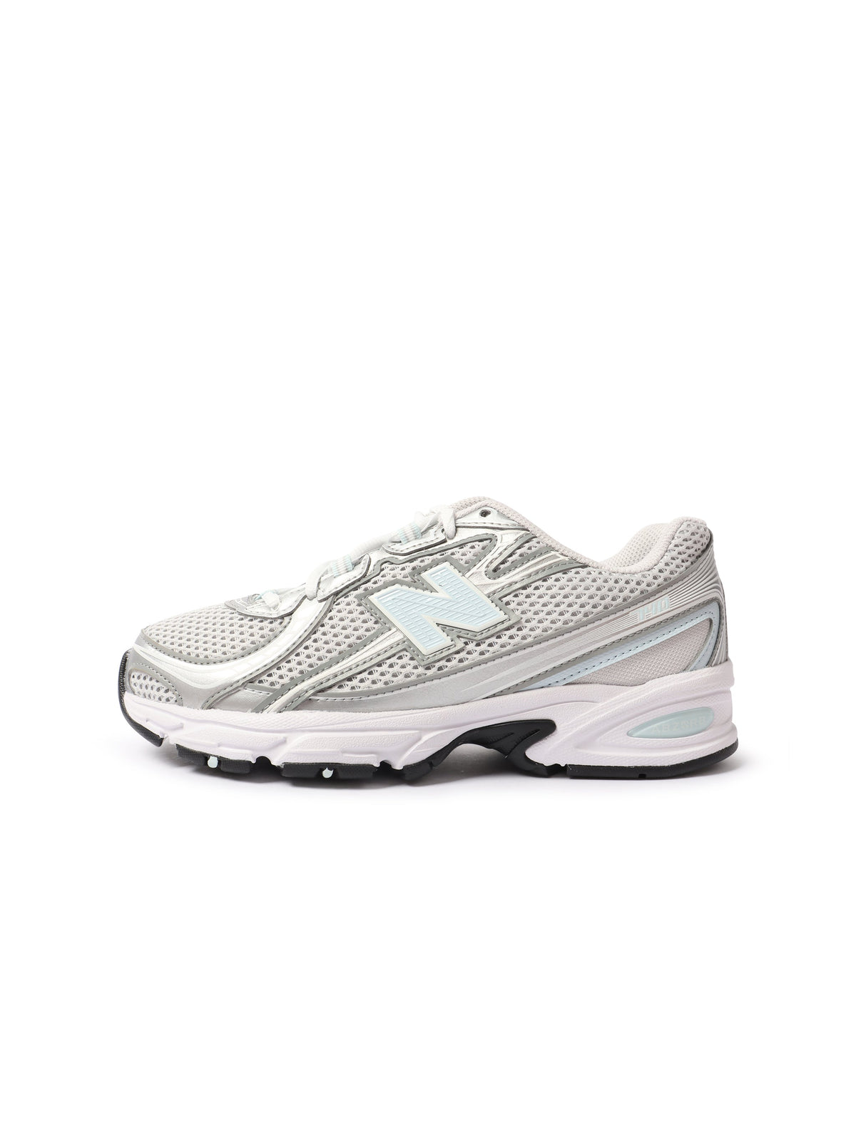 New Balance Women's 740 athletic shoes in grey and light blue, featuring breathable mesh and supportive soles.