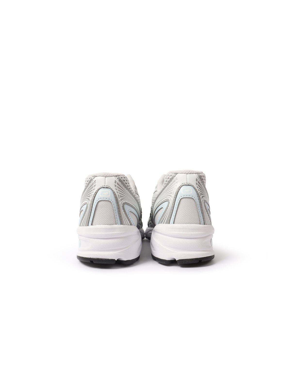 New Balance Women's 740 grey and light blue athletic shoes, showcasing stylish and comfortable footwear for women.