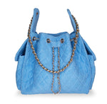 BEACH HAUS Bayshore Bucket Medium in sky blue, structured bucket bag with rounded handles