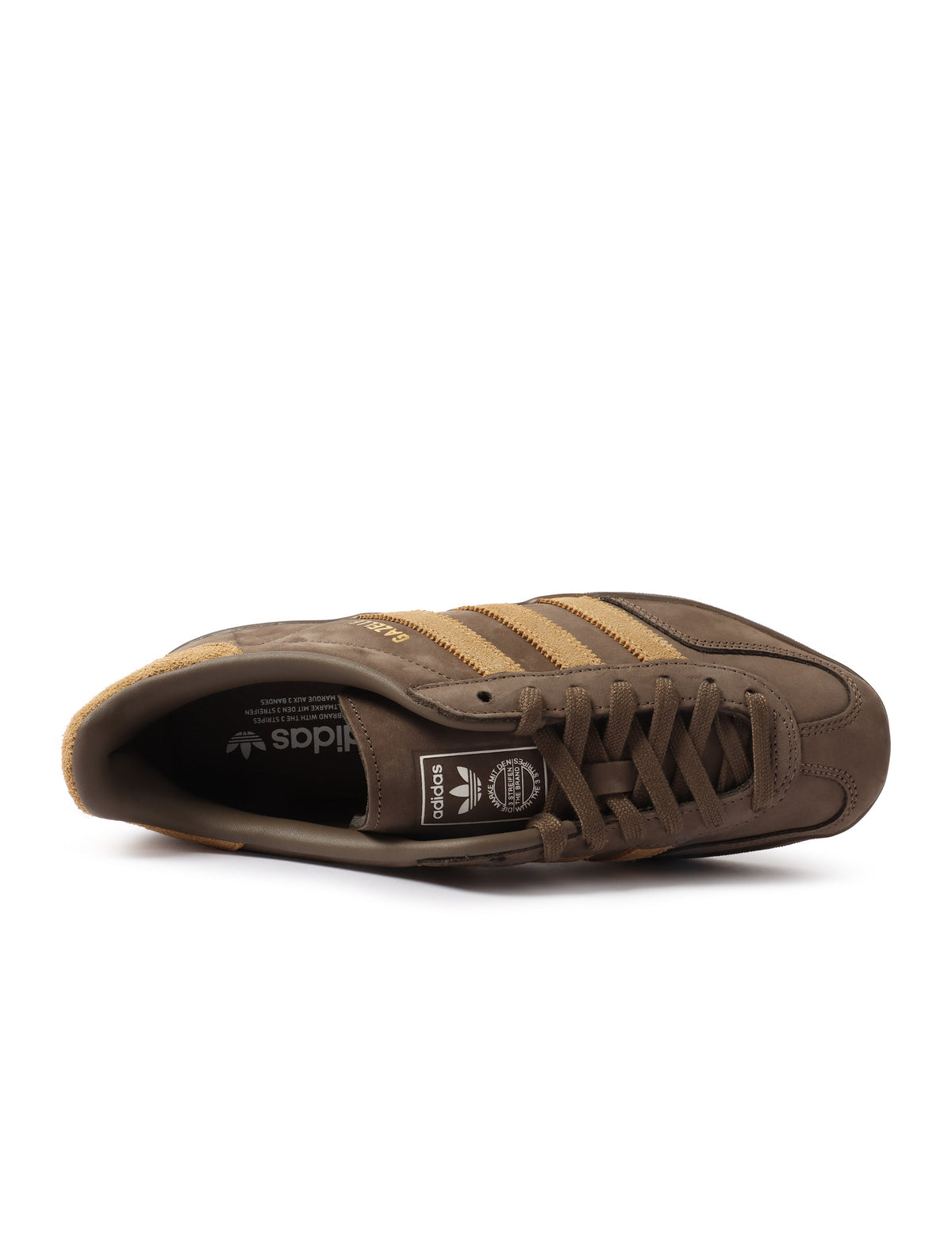 Men's Gazelle Indoor cargo brown sneakers by Adidas, side view