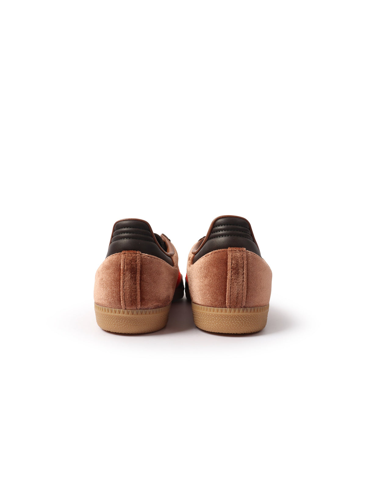 Adidas Women's Samba OG brown sneakers by Denim Exchange, side view showing classic low-top design and rubber sole