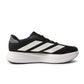 Black and white Adidas men's Duramo SL2 wide shoes, athletic footwear with breathable mesh and supportive sole, shown from the side.