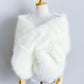 Light Ivory Faux Fur Shawl (Lilian Ivy03)