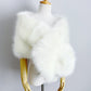 Light Ivory Faux Fur Shawl (Lilian Ivy03)