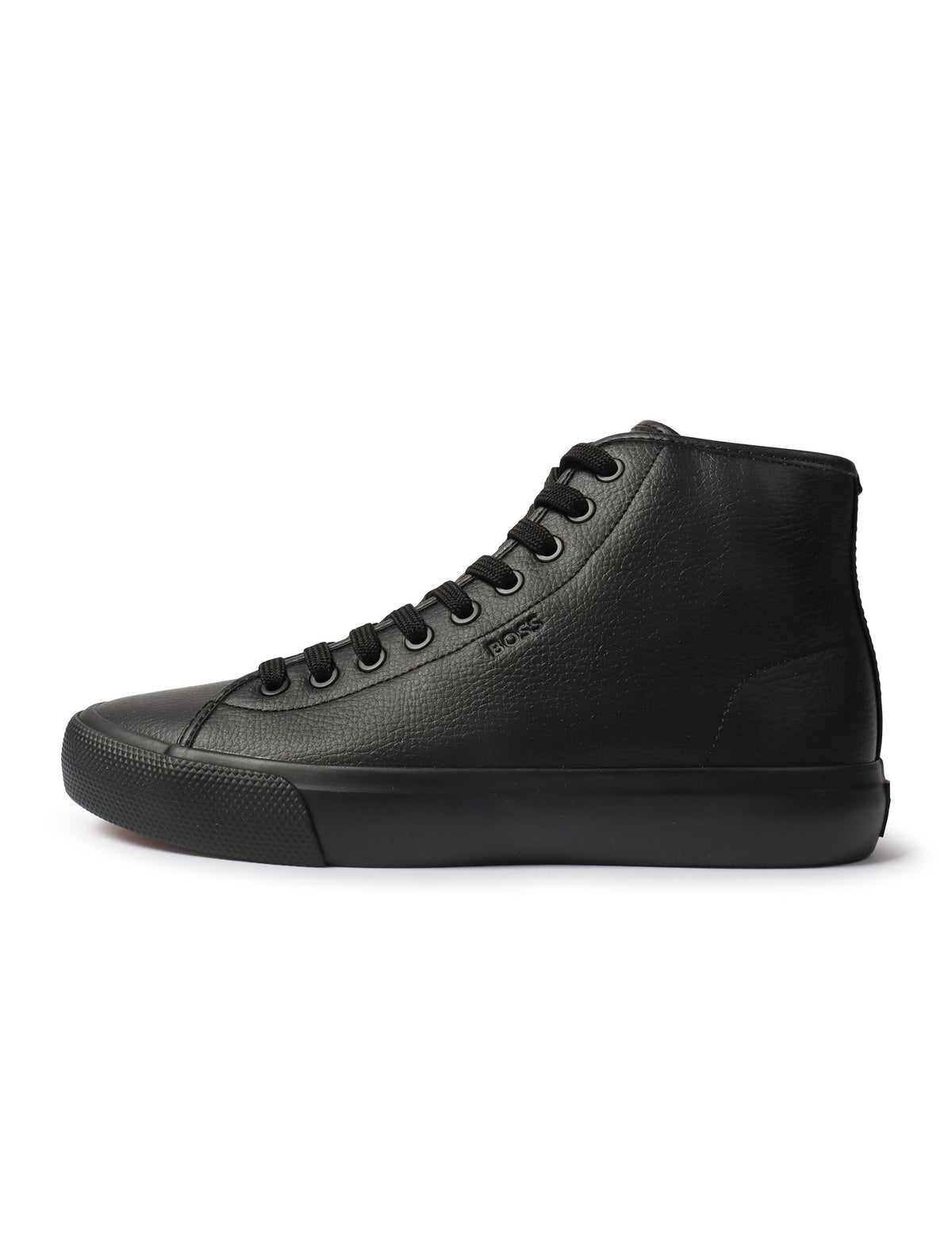 Black Hugo Boss Aiden Hito men's shoes with sleek design, featuring smooth leather and stylish laces.
