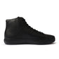 Black Hugo Boss Aiden Hito men's footwear shoes with sleek design and stylish appearance, displayed on a white background.