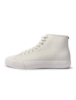 White Hugo Boss Aiden Hito men's shoes displayed on a clean background, showcasing stylish footwear with a sleek design.