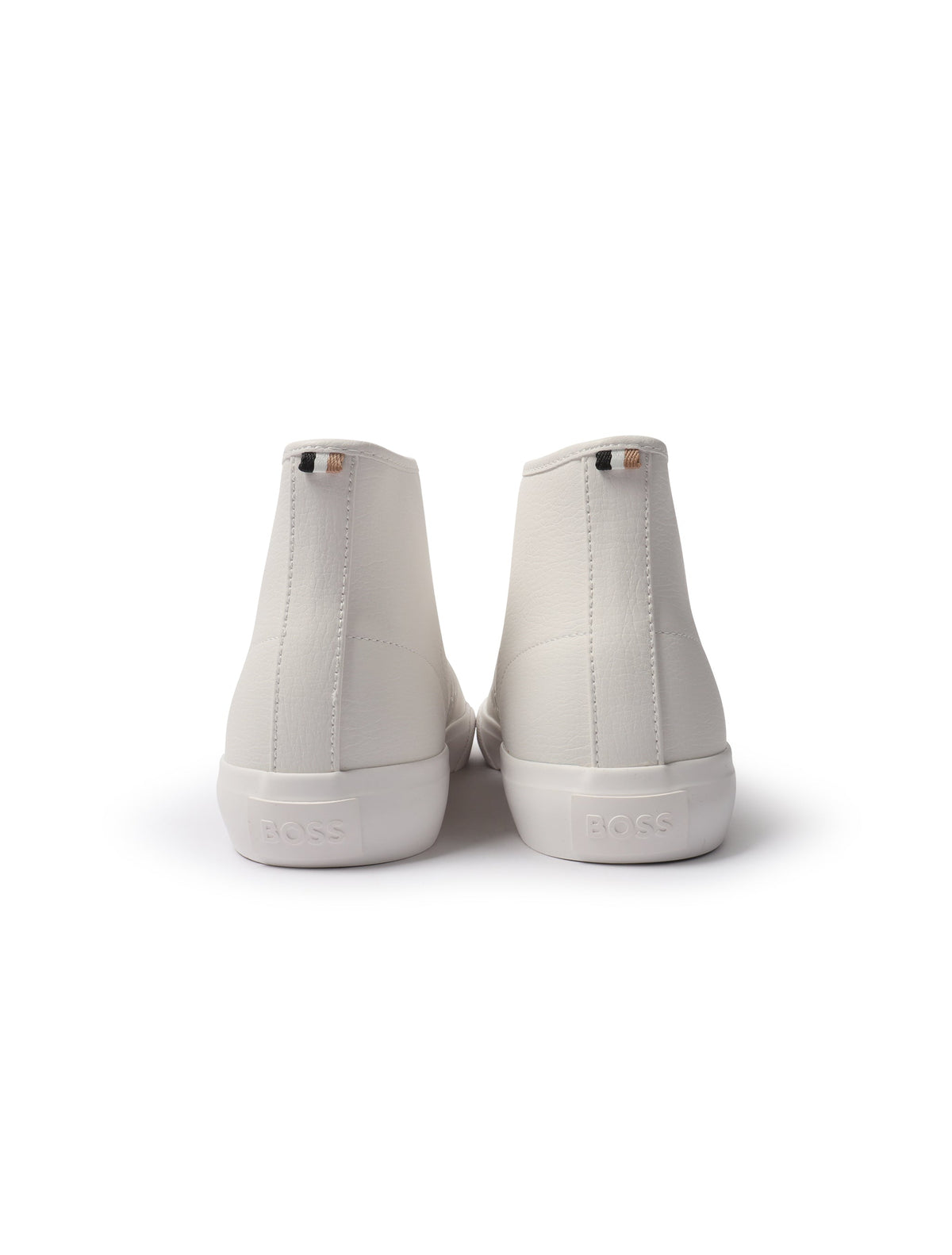 White Hugo Boss Aiden Hito men's shoes, stylish footwear with clean design, displayed on a plain background.