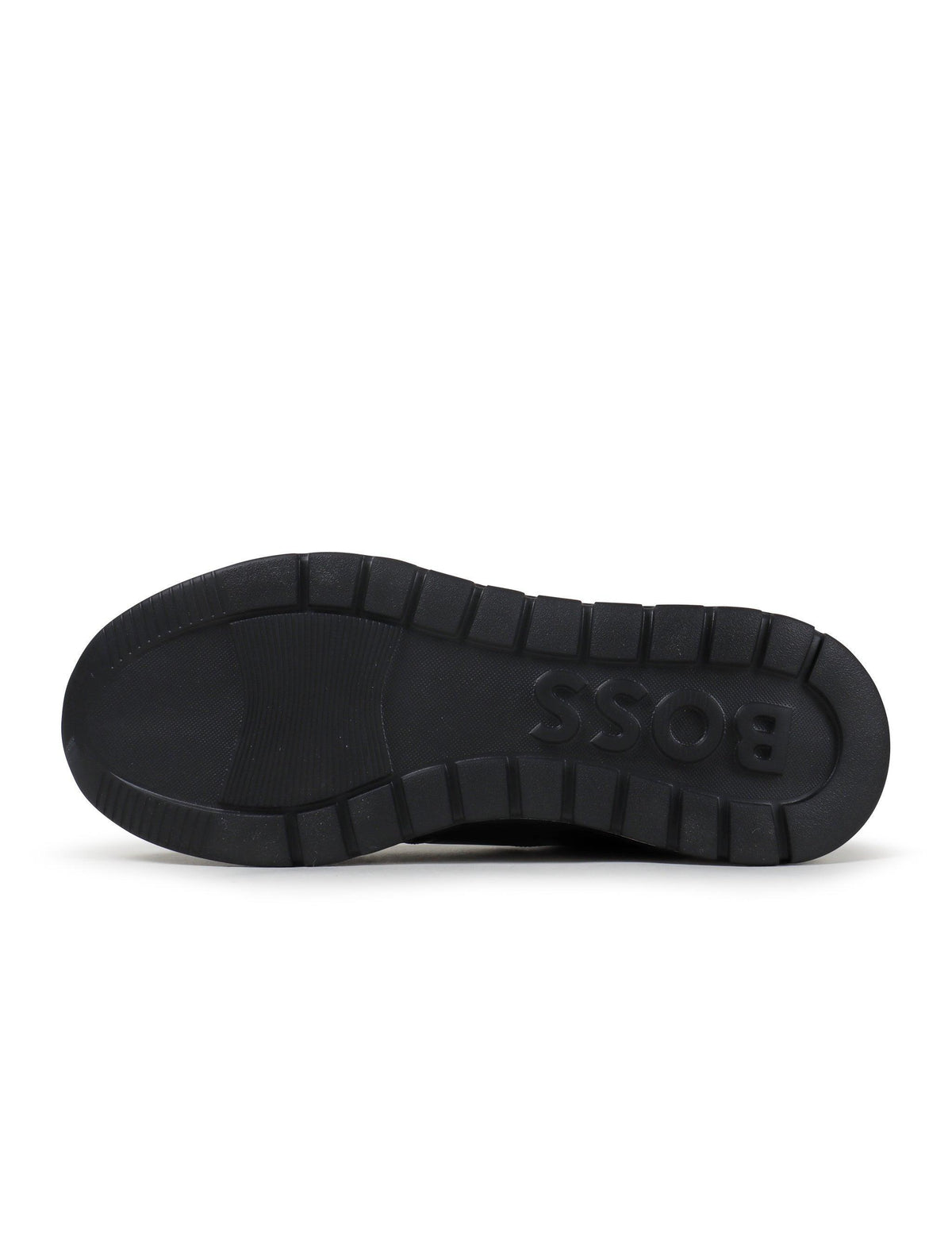 Black Hugo Boss Jace Runn men's footwear with sleek design and lace-up style, perfect for casual and athletic wear.