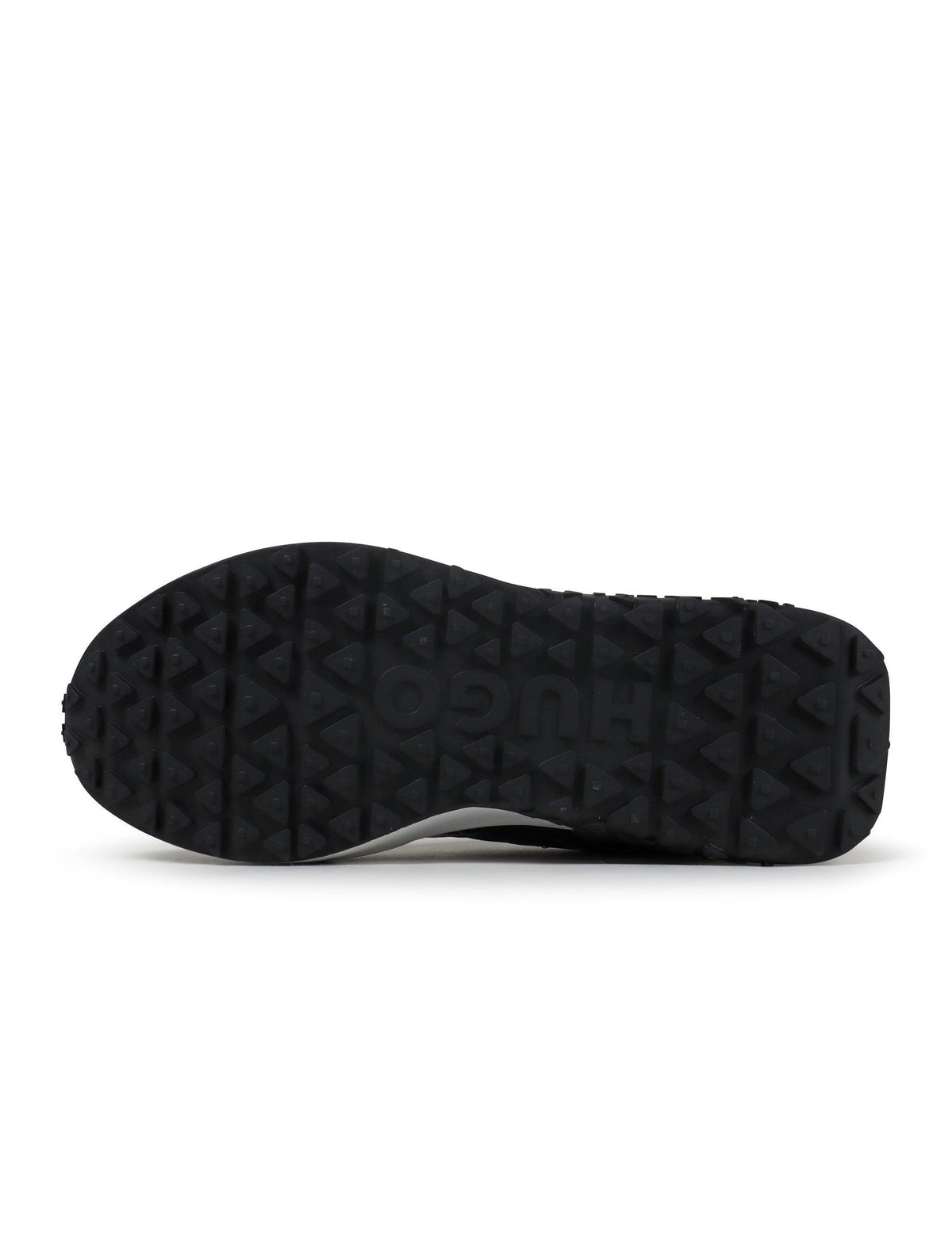 Black Hugo Boss Kane men's shoes, stylish men's footwear with sleek design, shown in an image for denim exchange.