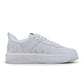 White Hugo Boss Kilian Tenn men's footwear shoes with sleek design, shown on a white background.