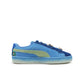 Puma women's Basket Grumpy Grouchy shoes in blue and green, casual footwear with stylish design and comfortable fit.