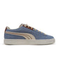 Men's Puma Suede Expedition sneaker in blue, featuring classic low-top styling from Denim Exchange