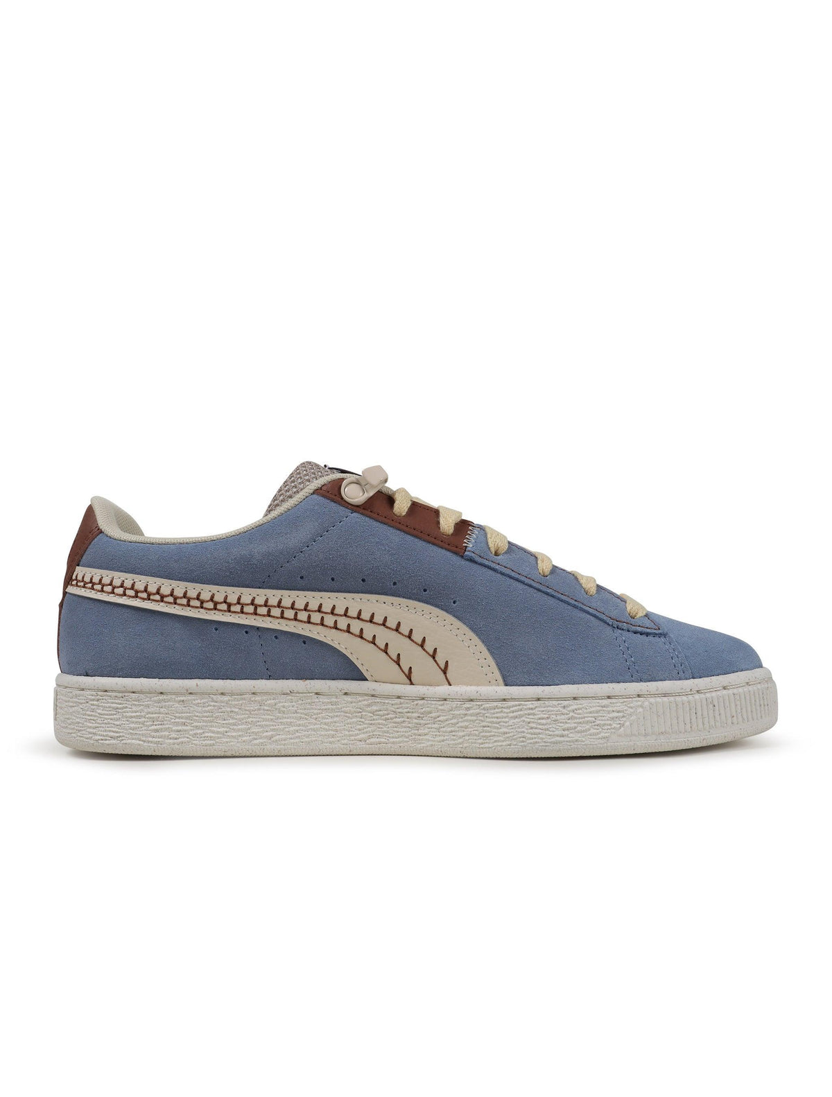 Men's Puma Suede Expedition sneaker in blue, featuring classic low-top styling from Denim Exchange
