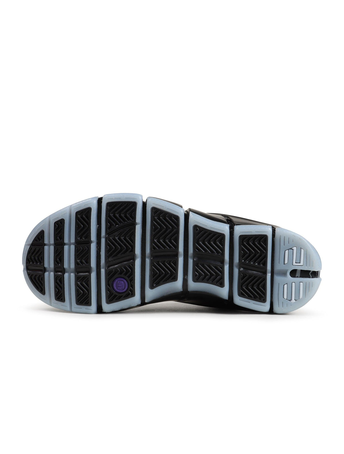 Nike men's LeBron 4 Eggplant footwear in a purple colorway, side view