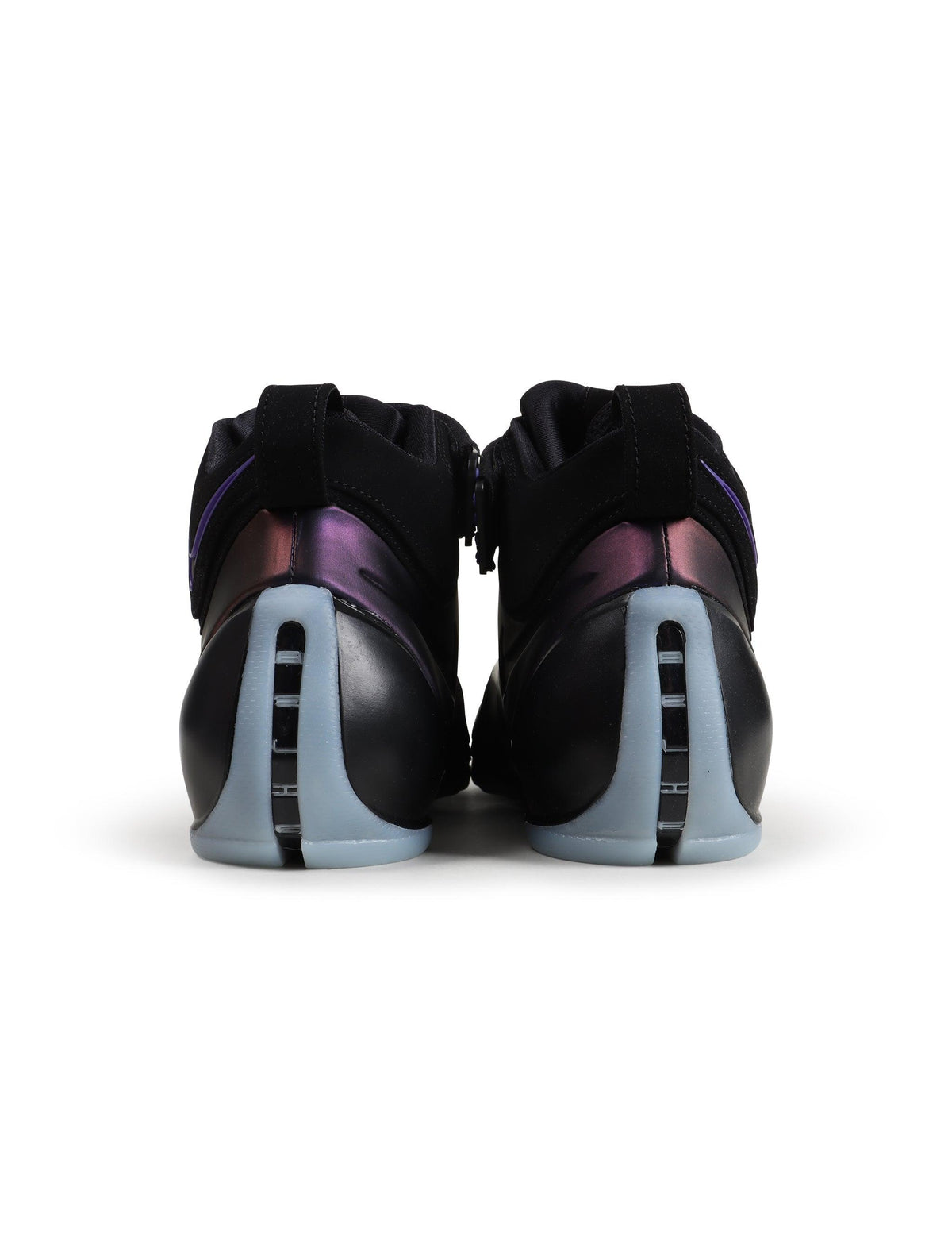Nike men's LeBron 4 Eggplant footwear in purple sneaker design