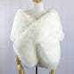 Bridal Ivory White Fur Shawl (Lilian Wht01)