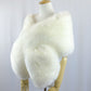 Light Ivory Faux Fur Shawl (Lilian Wht01)
