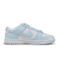 Nike men's Dunk Low Retro sneakers in Glacier Blue and white, side view