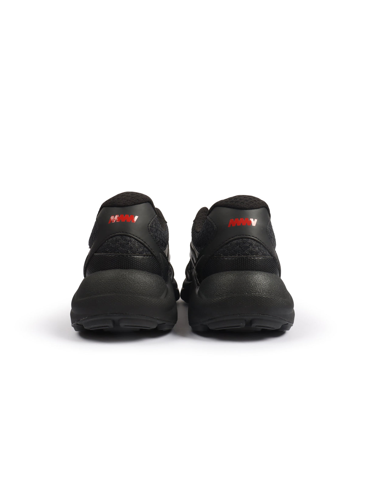 Denim Exchange men's Hugo Boss leather mesh trainers in black, side view