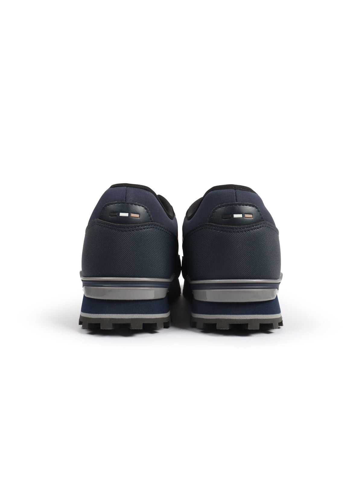 Dark blue Hugo Boss men's Parkour Runn Shoes with sleek design and athletic style, displayed on a plain background.