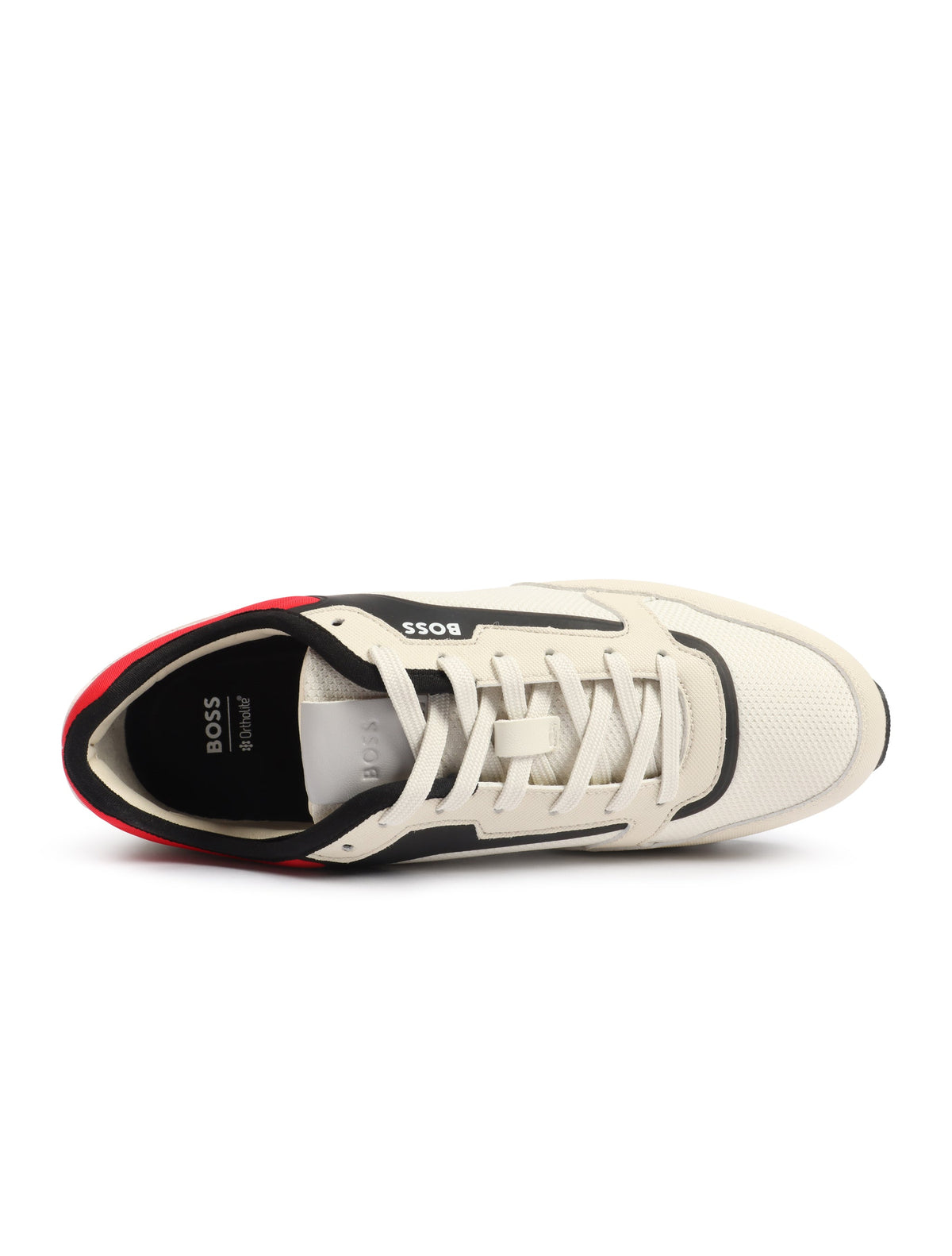 Light beige Hugo Boss men's Parkour Runn shoes, stylish footwear with sleek design and comfortable fit, shown in the image.