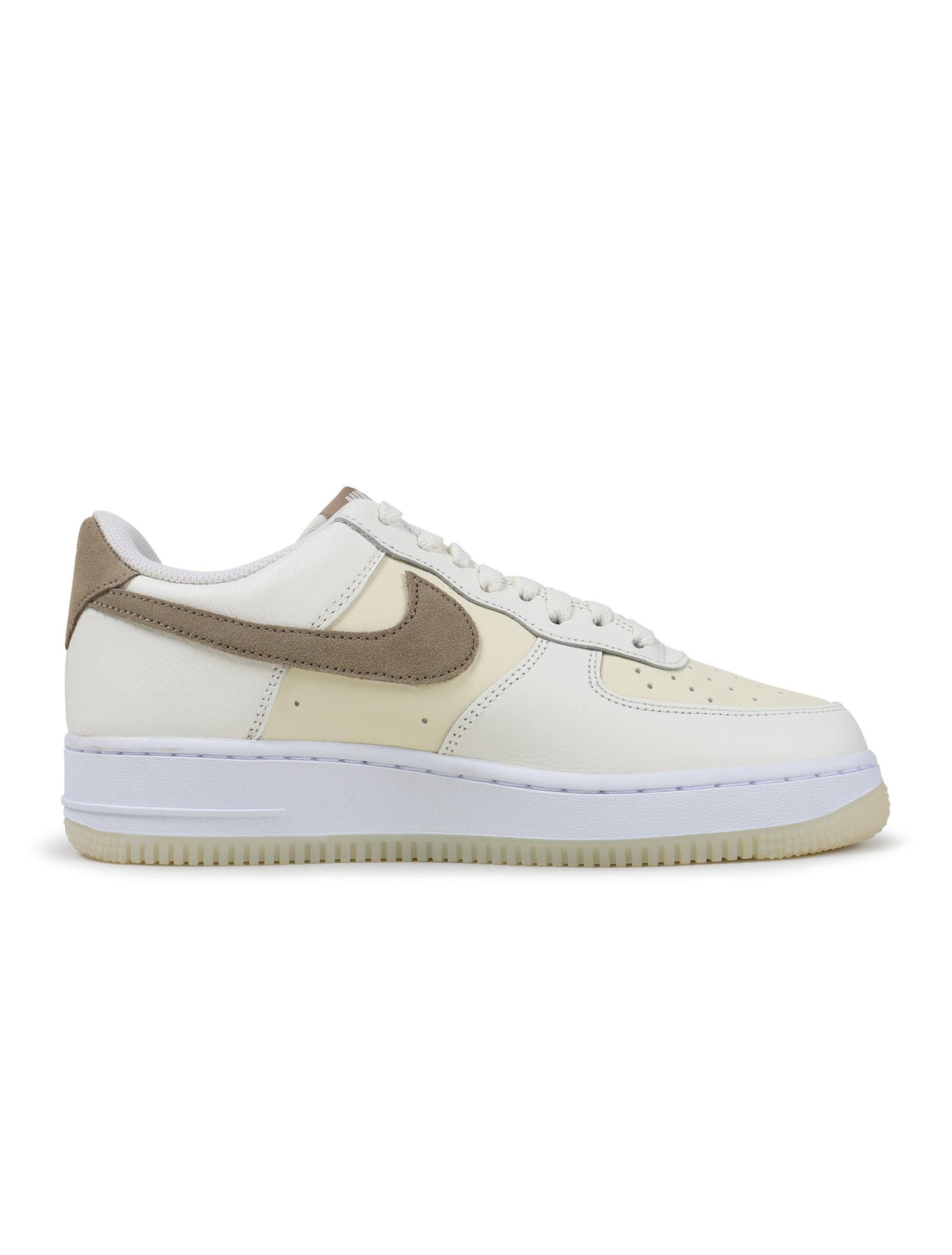 Nike Men's Air Force 1 '07 LV8 Coconut Khaki sneakers, side view – Denim Exchange