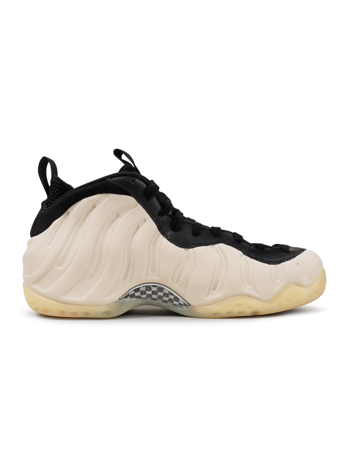 Nike men's Air Foamposite One sneakers in Light Orewood Brown, side view