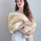 Champagne Bridal Fur Shawl (Lilian Cha03)
