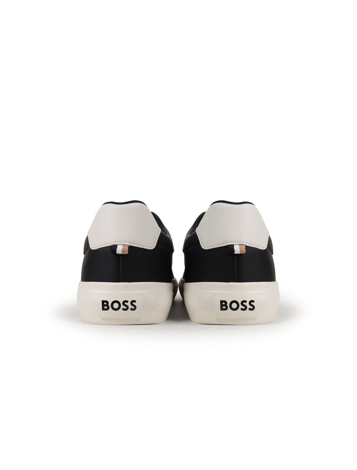 Black Hugo Boss Aiden Tenn men's shoes with sleek design, detailed stitching, and stylish laces, perfect for casual or smart-casual wear.