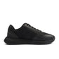 Black Boss Titanium Runn men's shoes with sleek design and breathable material, showcasing the stylish footwear from Denim Exchange.