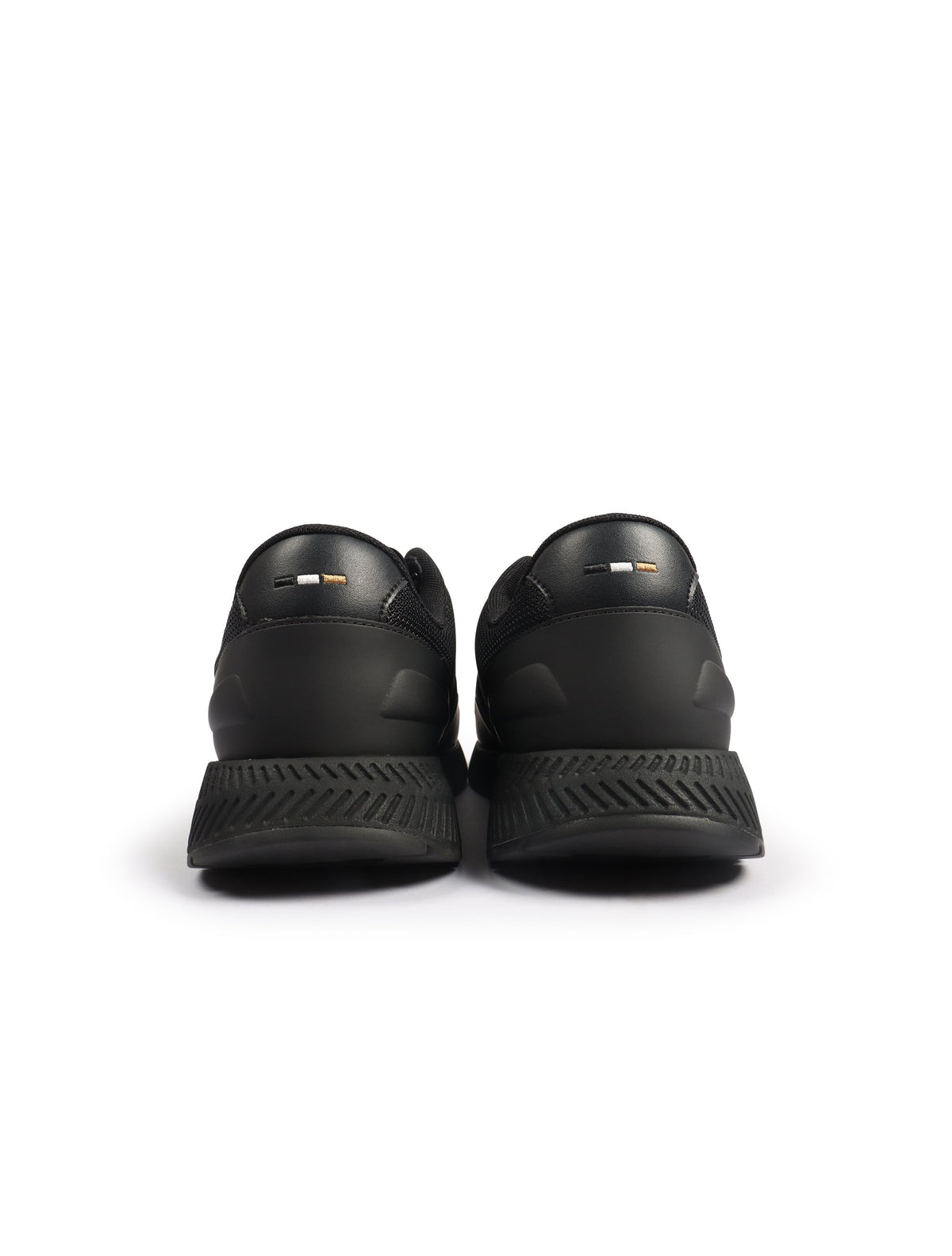 Black Boss Titanium Runn men's shoes with sleek design and athletic style, perfect for active footwear.