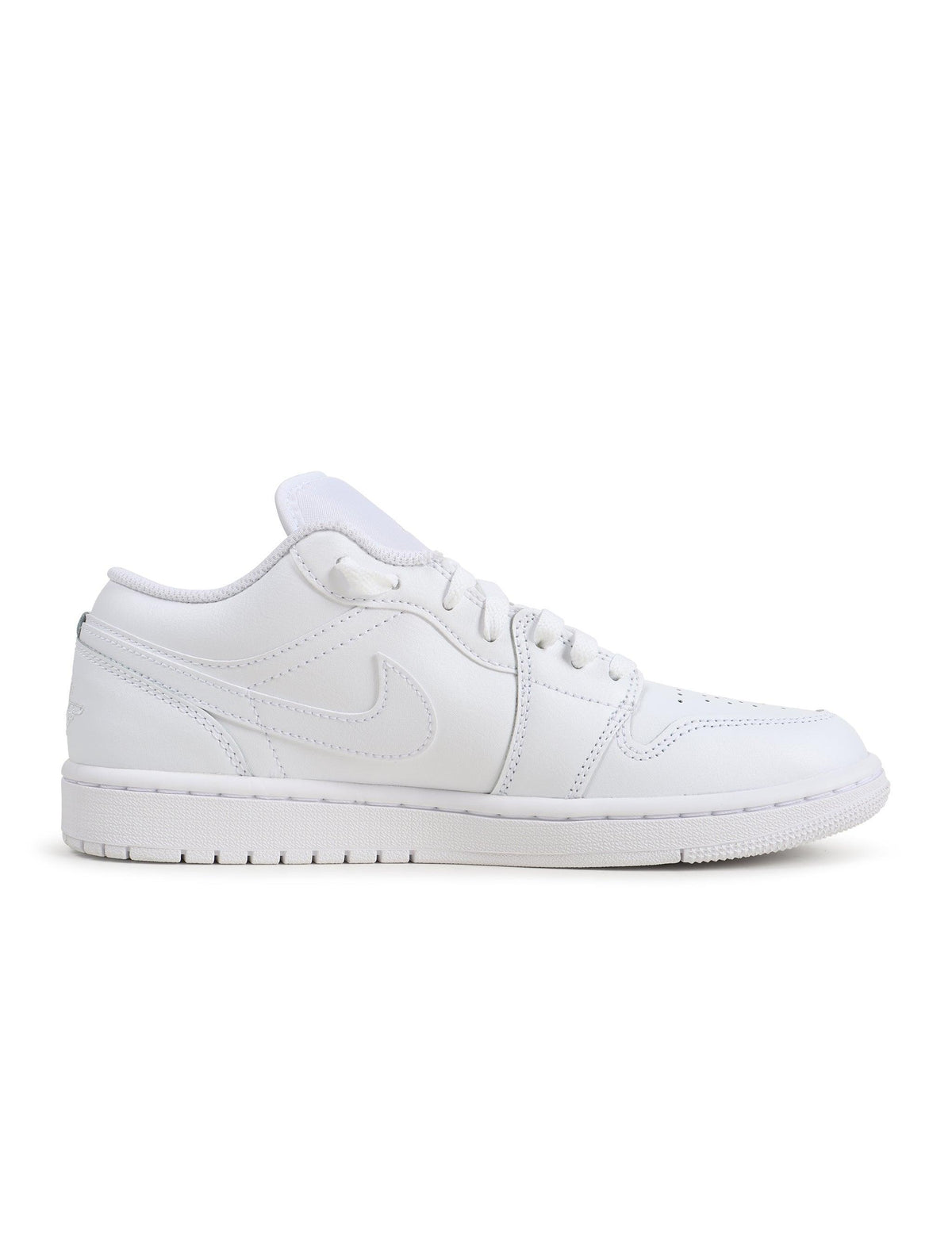Denim Exchange Air Jordan 1 Low men's sneakers in White/White-White profile view