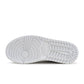 Air Jordan Men's 1 Mid Triple White sneakers by Denim Exchange, side view
