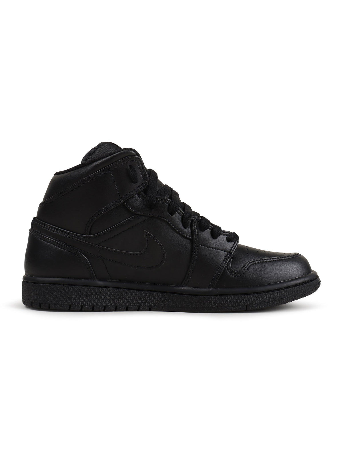 Denim Exchange Air Jordan 1 Mid Triple Black men's footwear sneaker in an all-black design