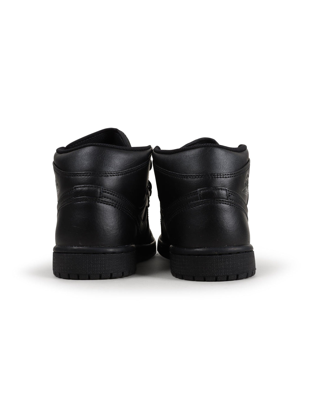 Denim Exchange Air Jordan 1 Mid Triple Black men's footwear sneakers in a black mid-top design