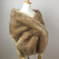 Honey Brown Faux Fur Shawl (Lilian LBrw03)
