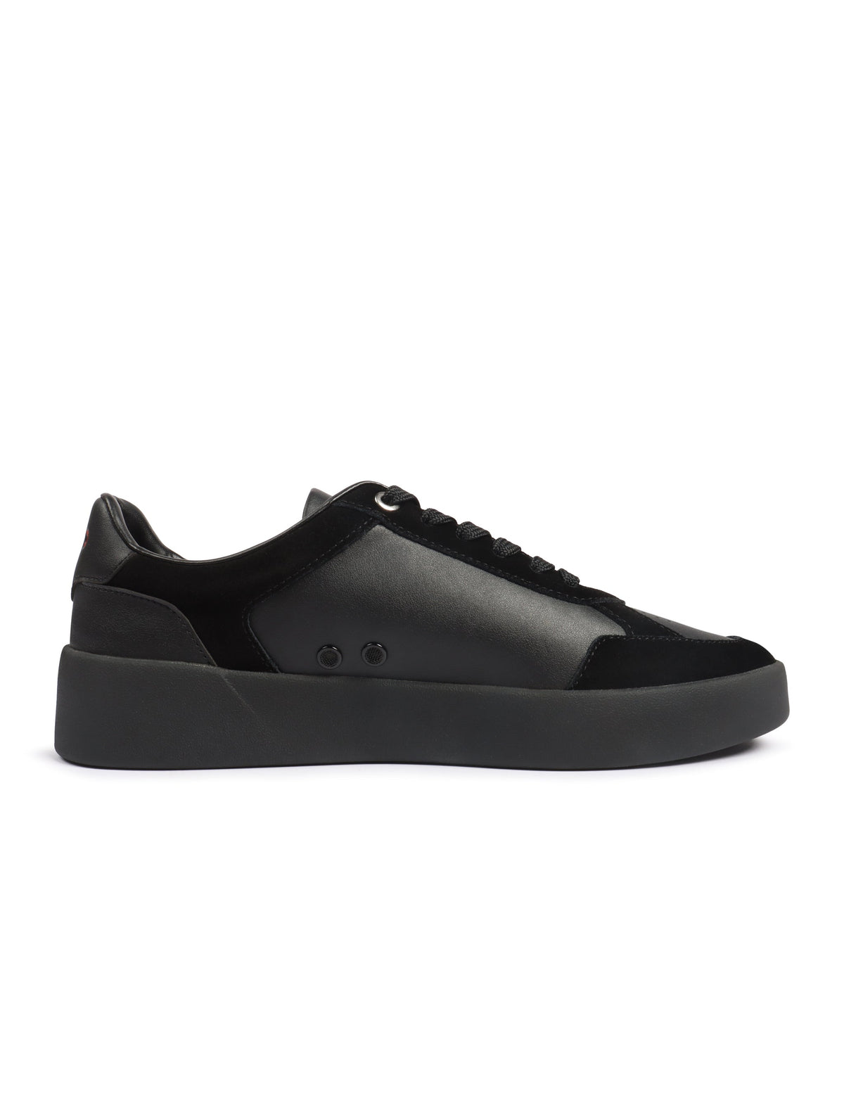 Black Hugo Lyde Tenn Shoes for men from Denim Exchange, showcasing sleek design and casual footwear style.