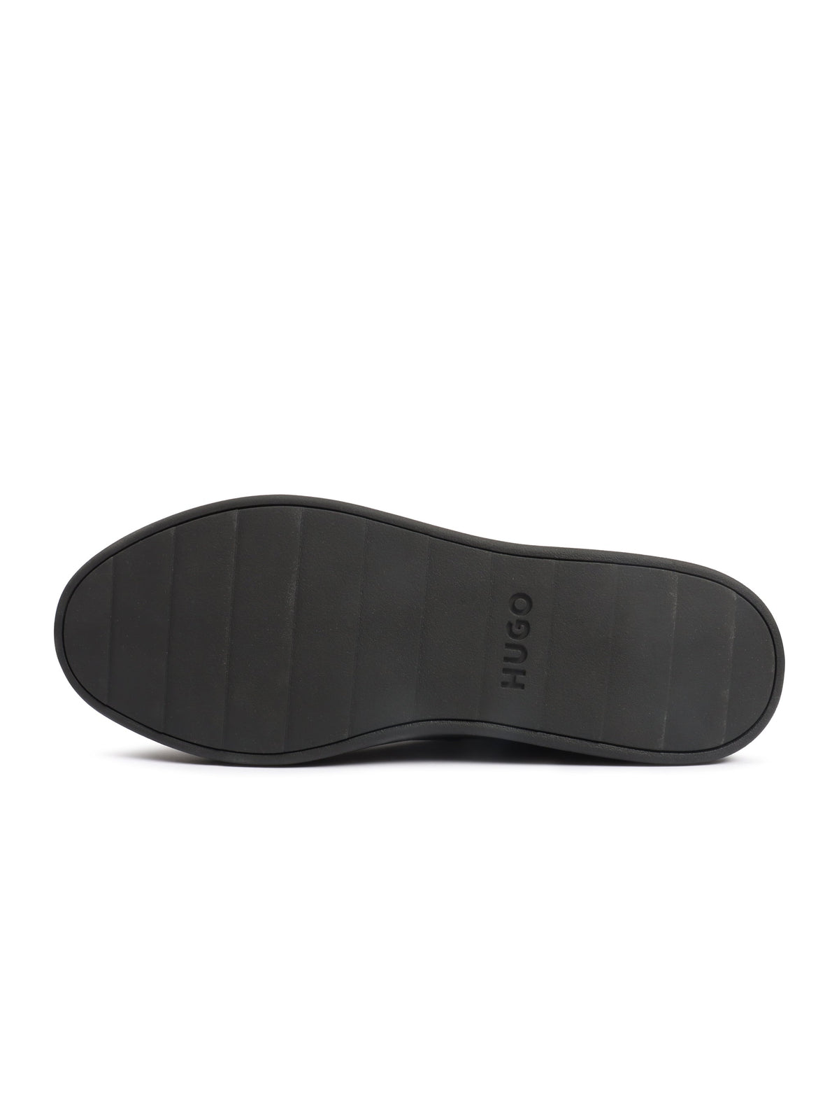 Black Hugo Lyde Tenn shoes for men by Denim Exchange, showing the sleek design and classic lace-up style.