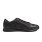 Black Hugo Boss Nitan Lowp men's shoes featuring sleek leather design and stylish laces, perfect for formal or casual wear.